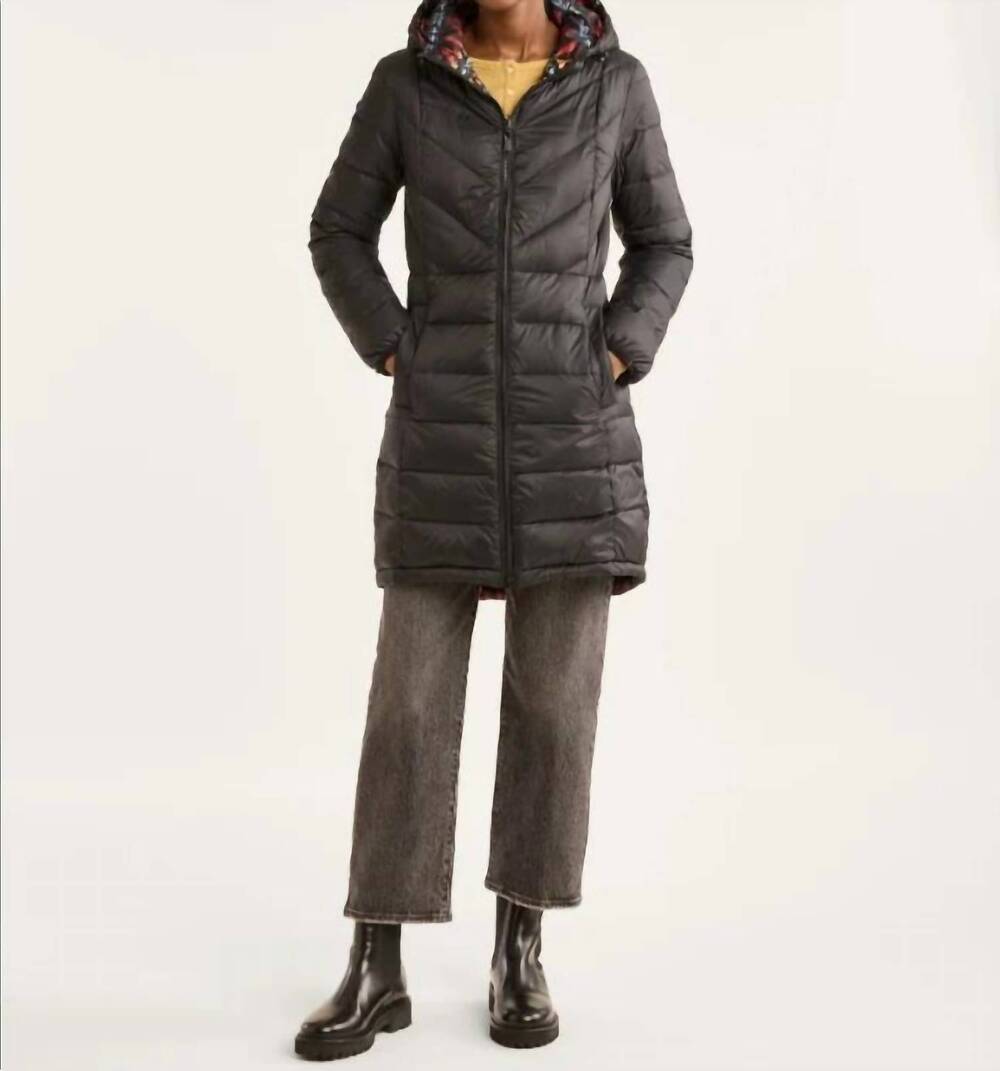 NEW PENDLETON sapphire long packable parka in tucson black
